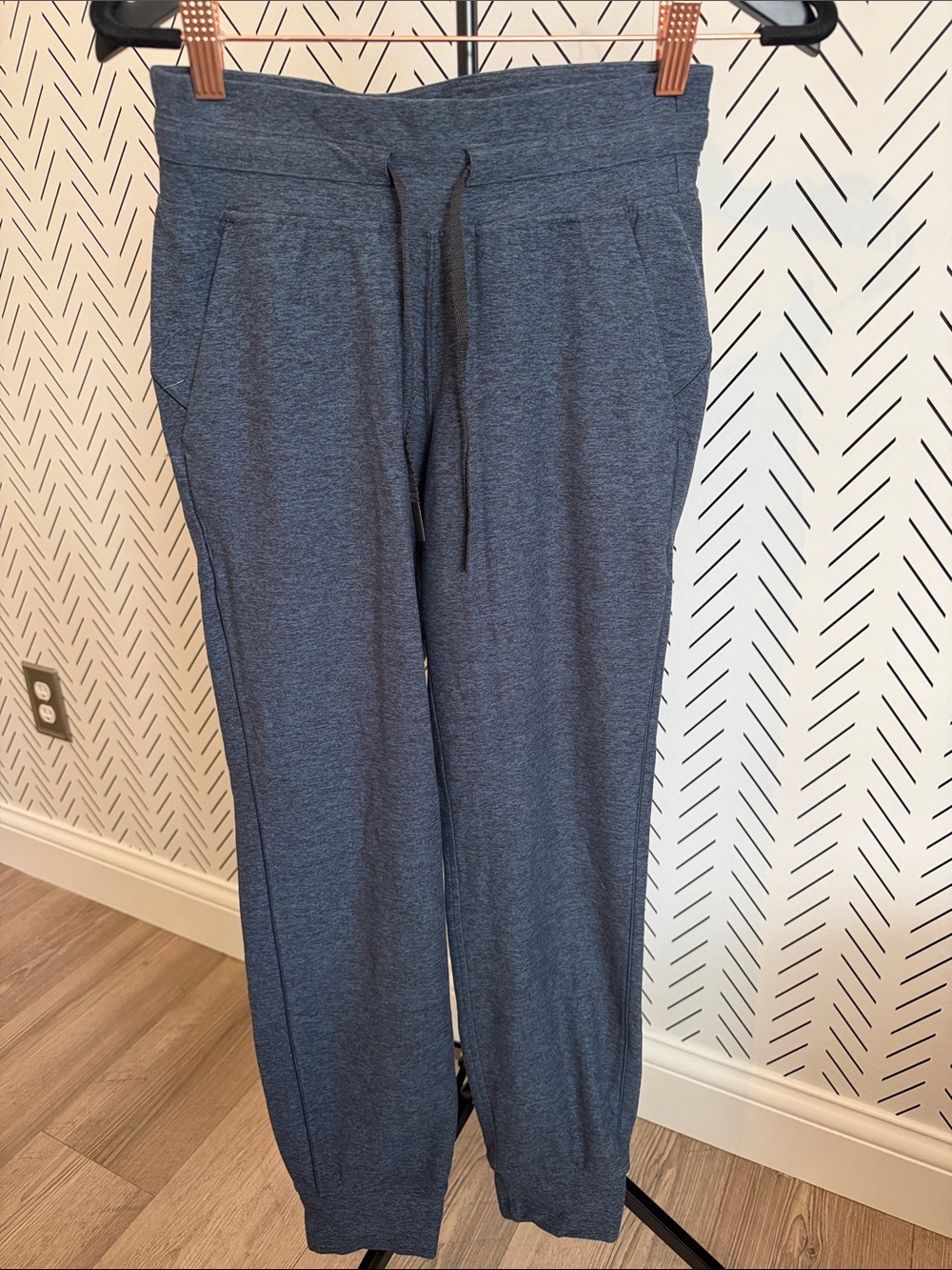 lululemon athletica Heathered Navy Drawstring Joggers